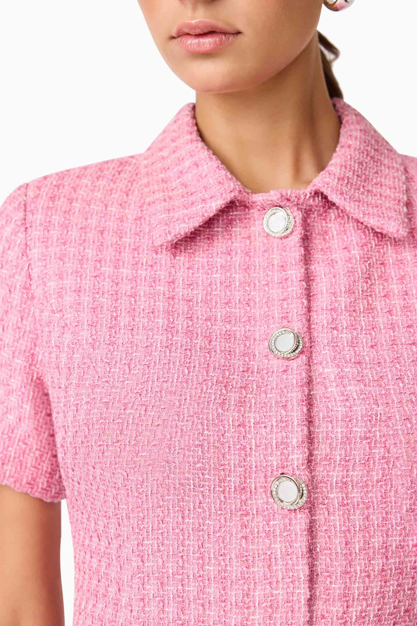 Alia Short Sleeve Mini Dress in Pink