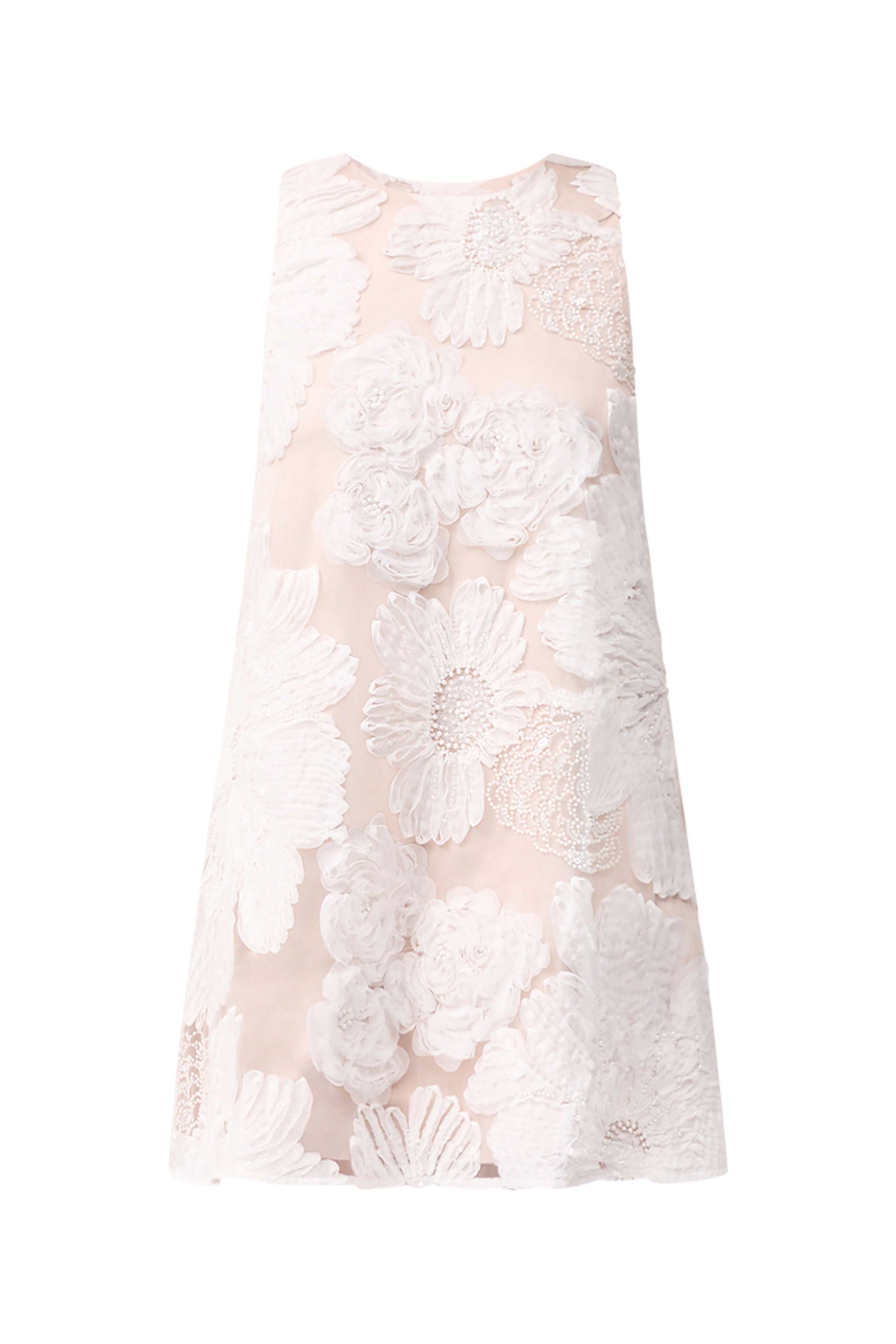 Roxana Shift Mini Dress in White