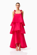 Thalia Tiered Gown in Pink