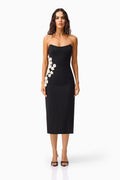 Yasmine Strapless Maxi Dress in Black