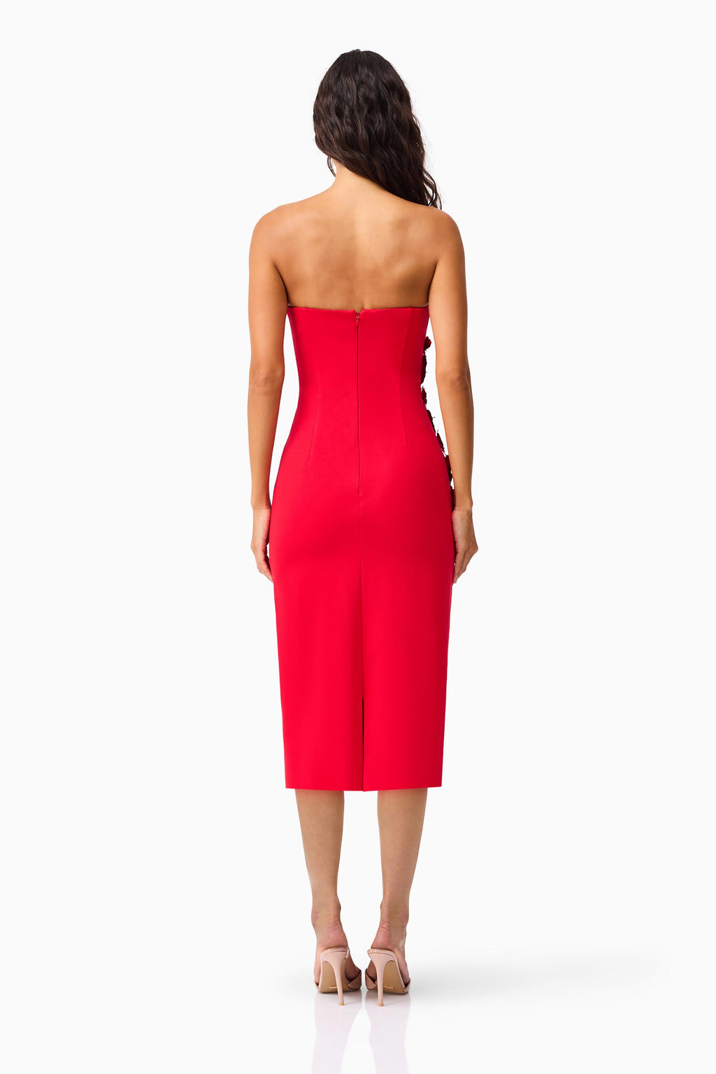 Yasmine Strapless Maxi Dress in Red