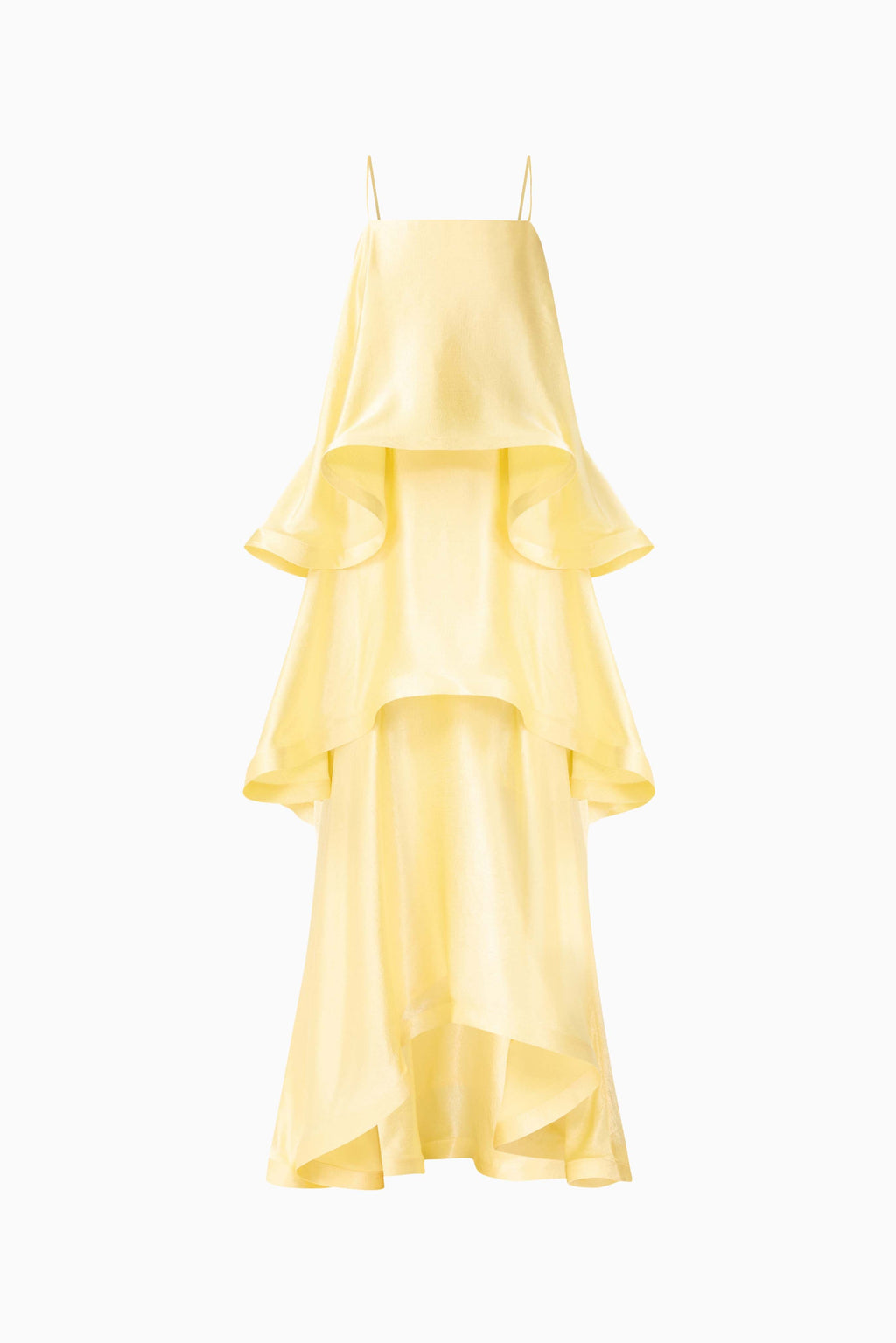 Tilly Tiered Maxi Dress in Butter Yellow