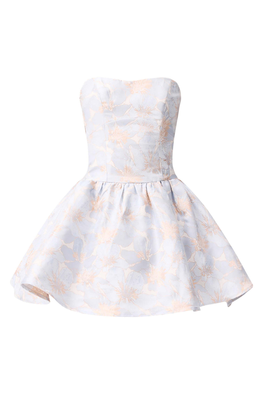 Fiorella Jacquard A-Line Mini Dress in Blue