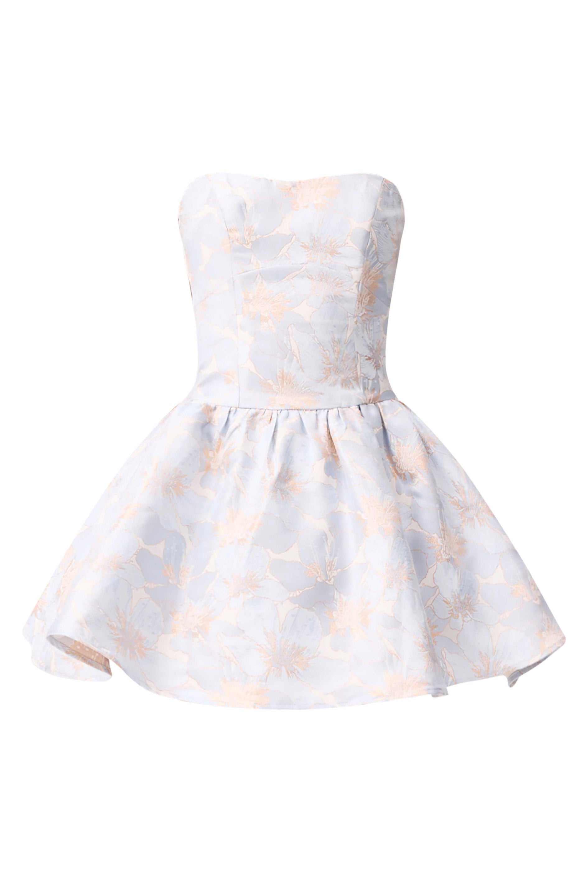 Fiorella Jacquard A-Line Mini Dress in Blue
