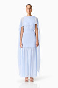 Eliane Cape Gown in Blue