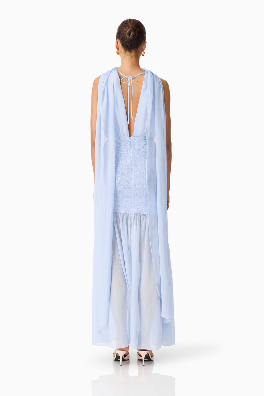 Eliane Cape Gown in Blue