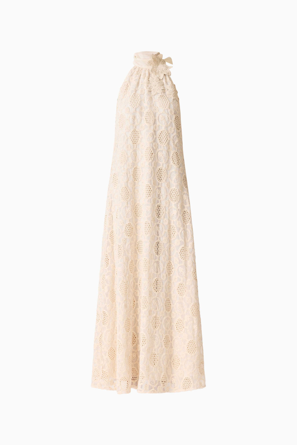 Vessia Halter Neck Maxi Dress in Cream