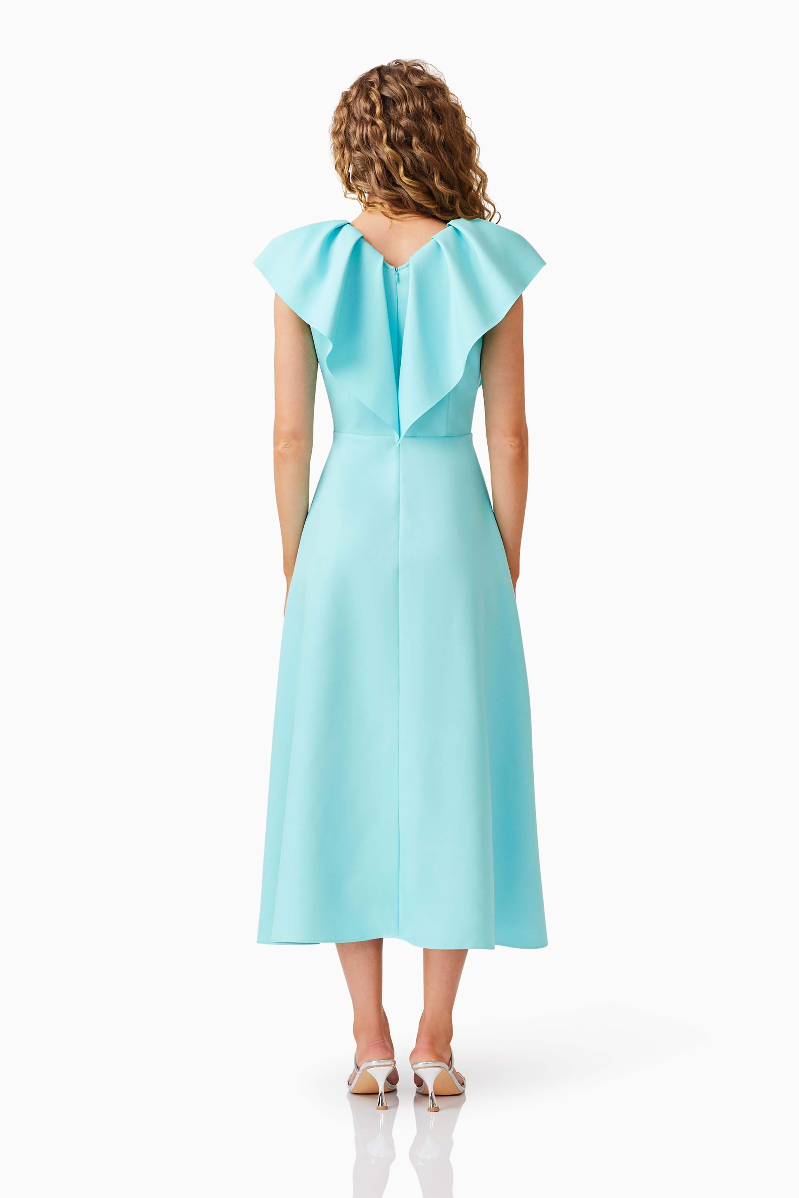 Gabi Midi Dress in Blue