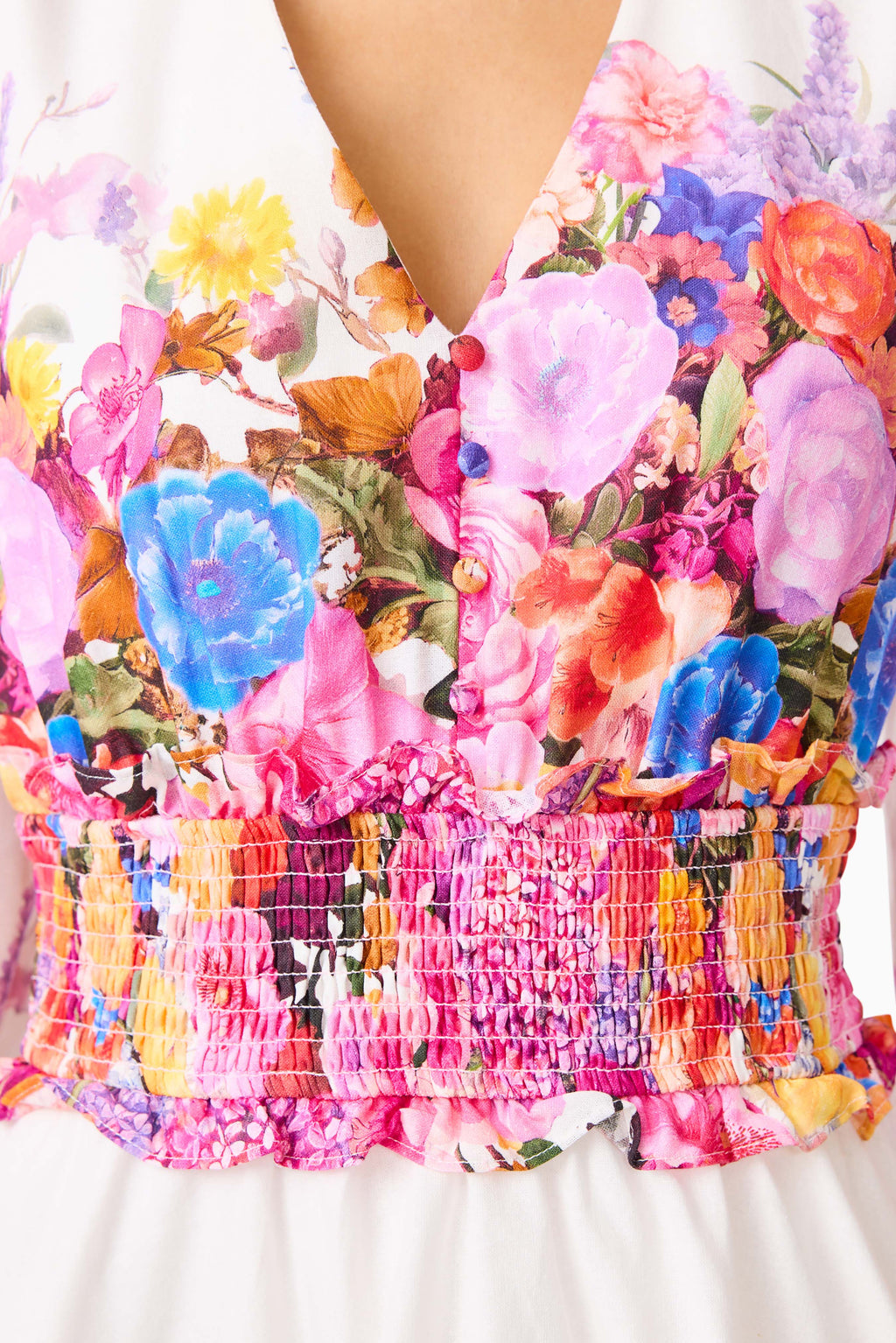 Alice Long Sleeve Mini Dress in Ombre Floral