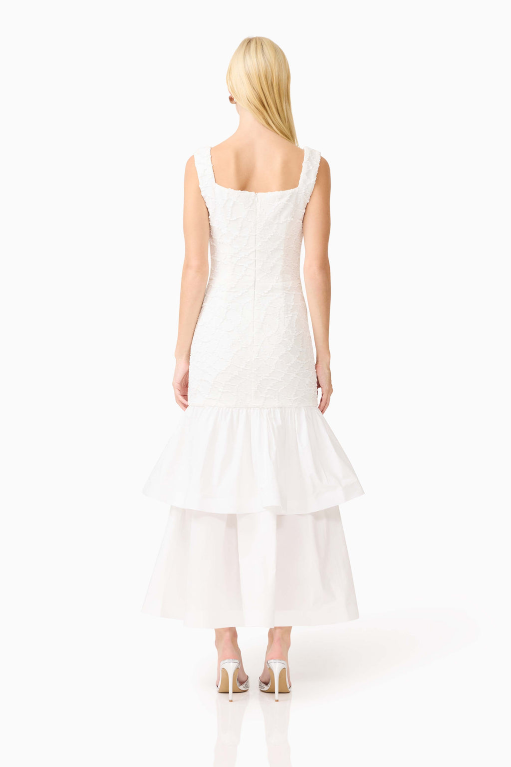 Alexandra Tiered Gown in White