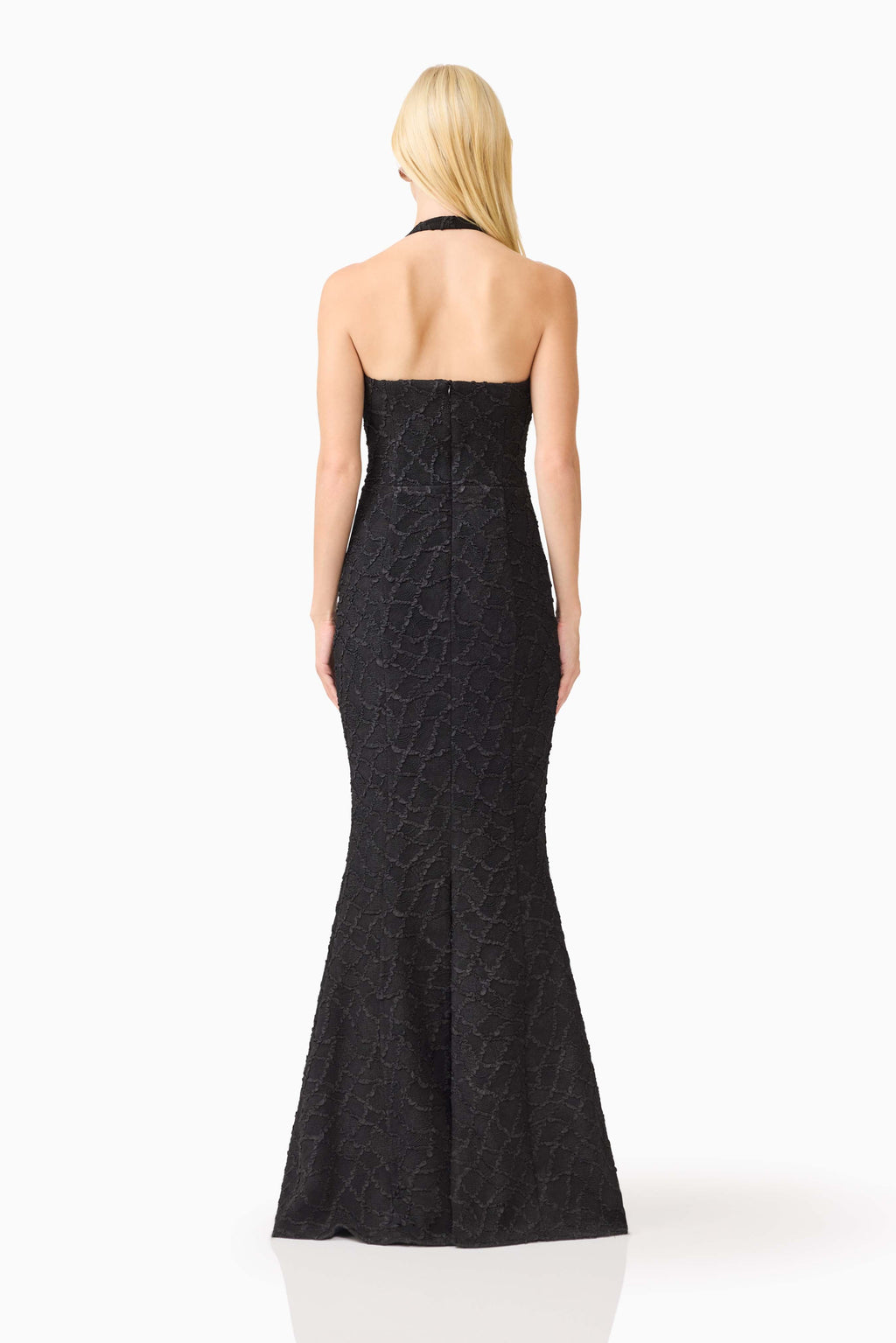 Alexandra Halter Gown Dress in Black