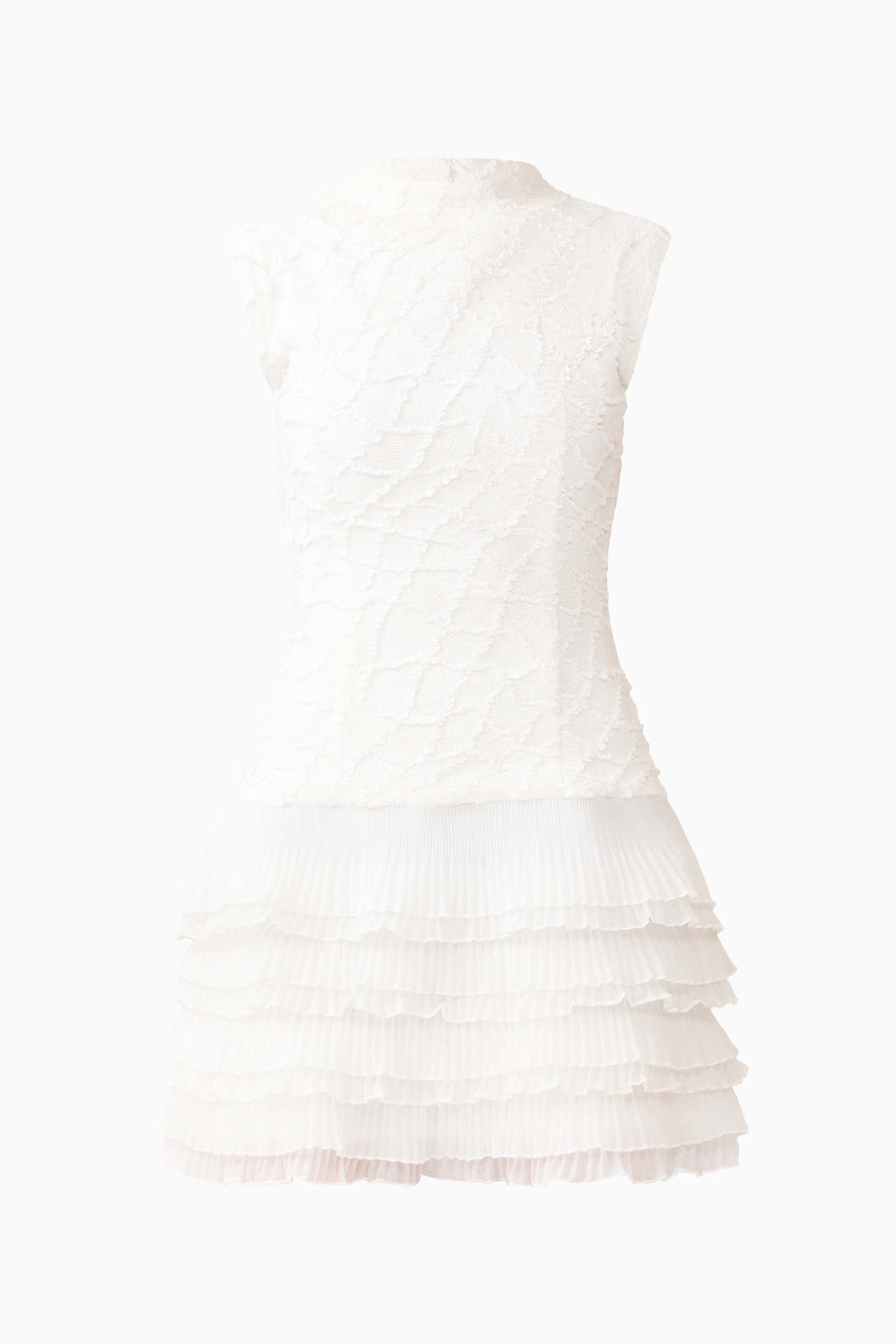 Alexandra Tiered Mini Dress in White