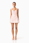 Valencia Mini Dress in Pink & Cream Floral