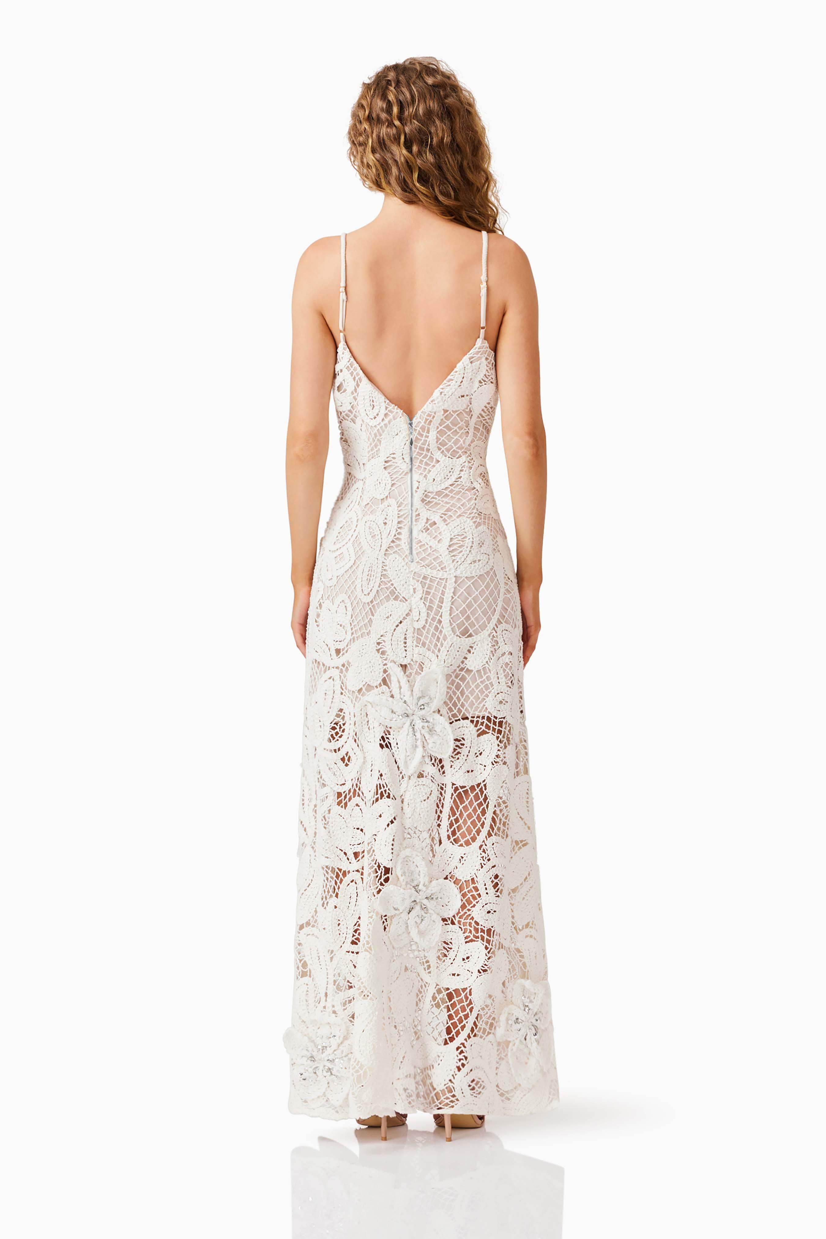 Kyra Crochet Gown in White