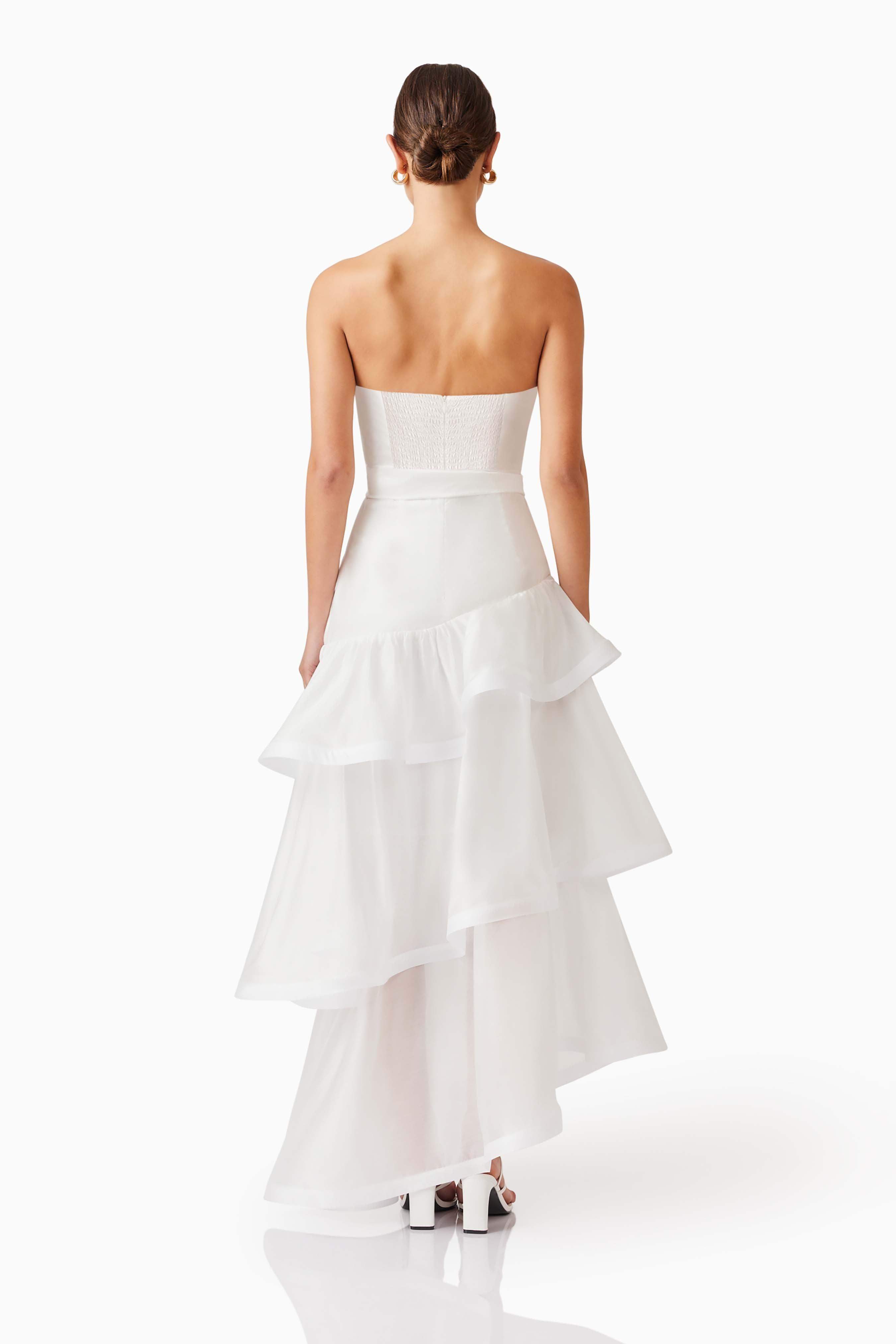 Kalani Strapless Maxi Dress in White