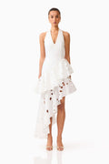 Elizabeth Asymmetrical Gown in White