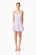 Anika A-Line Mini Dress in Purple