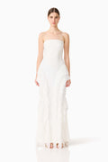 Amelina Strapless Gown in White