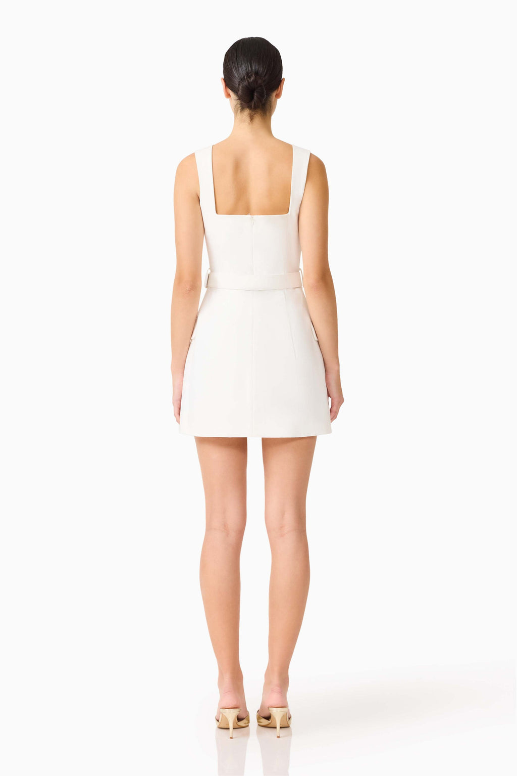 Nydia Tulip Mini Dress in White