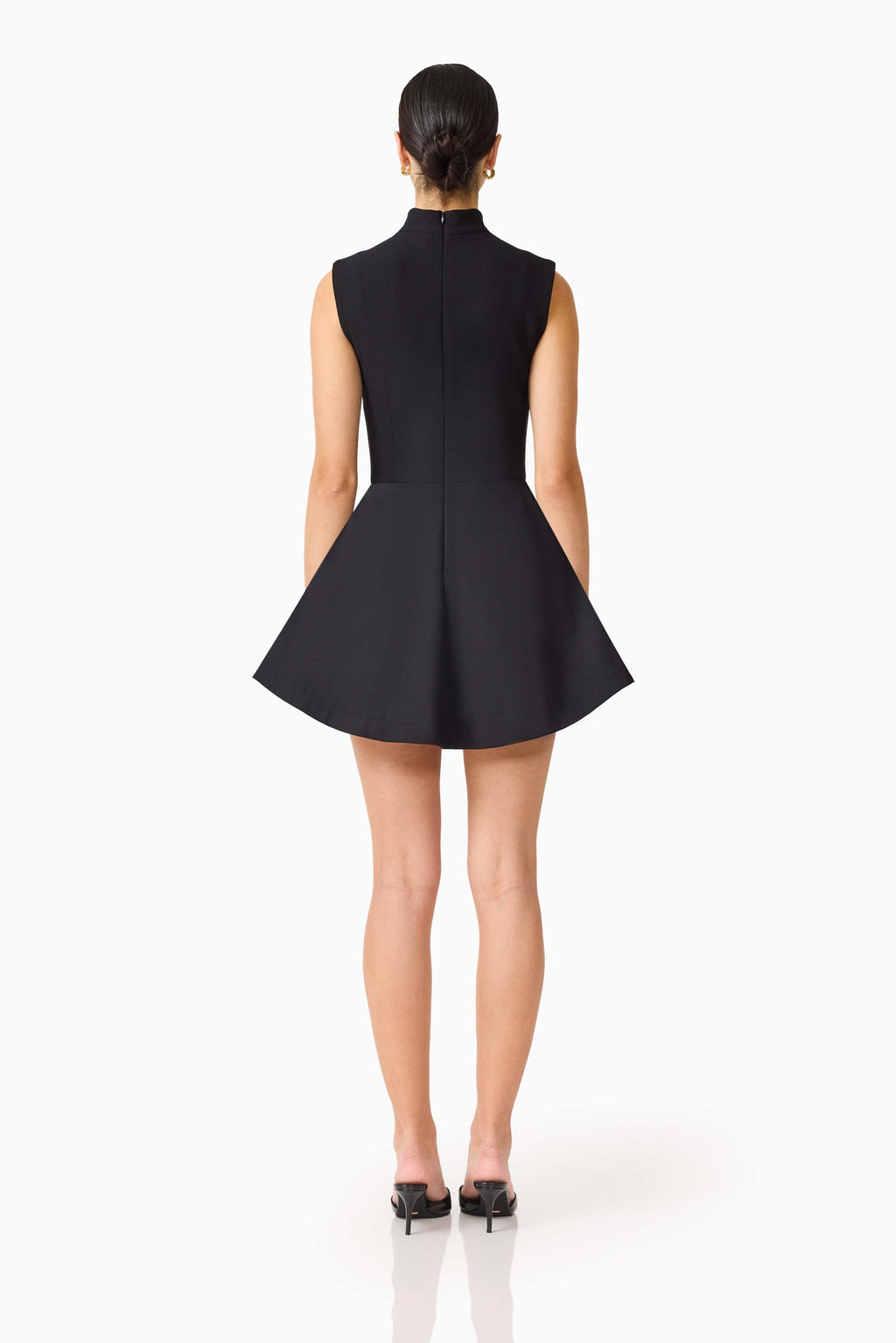 Nydia A-Line Mini Dress in Black