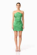 Ginnifer Strapless Mini Dress in Green