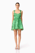 Ginnifer A-Line Mini Dress in Green