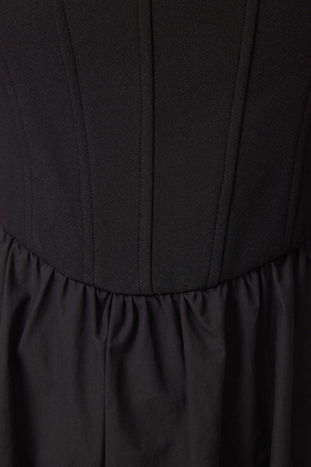 Ingrid Corset Midi Dress in Black