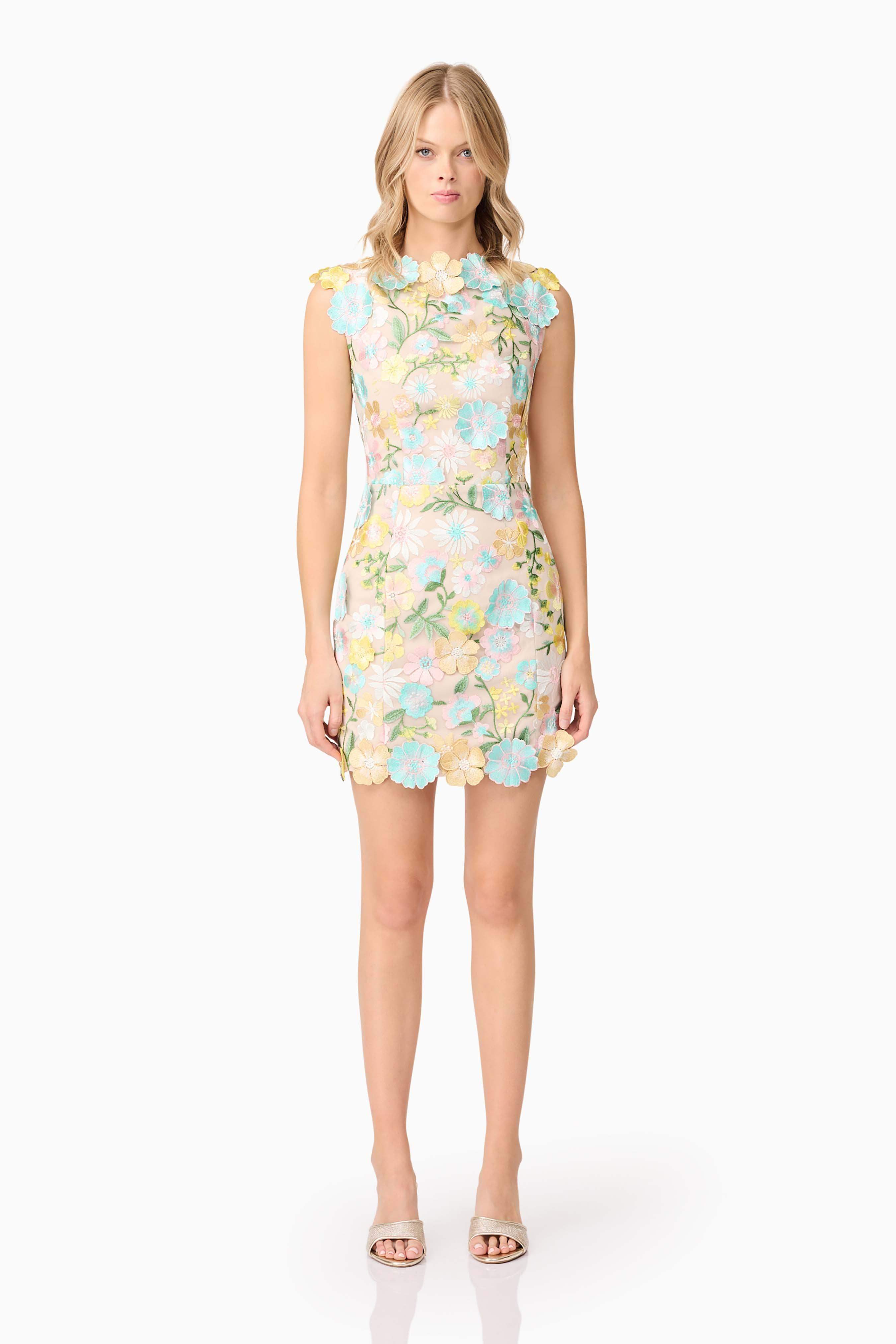 Yvette 3D Mini Dress In Floral