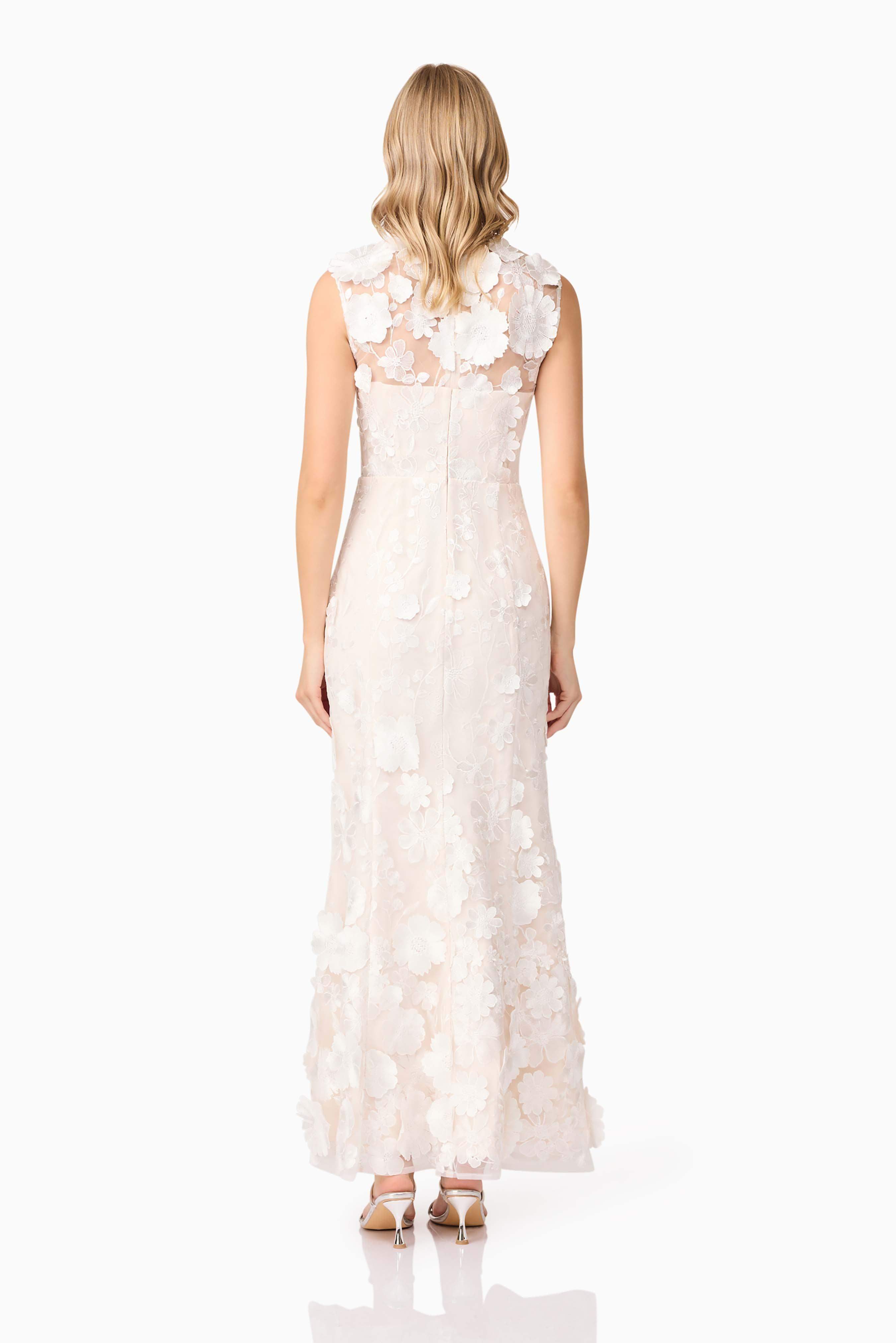 Yvette 3D Gown in White
