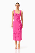 Ilaria Floral Midi Dress in Pink