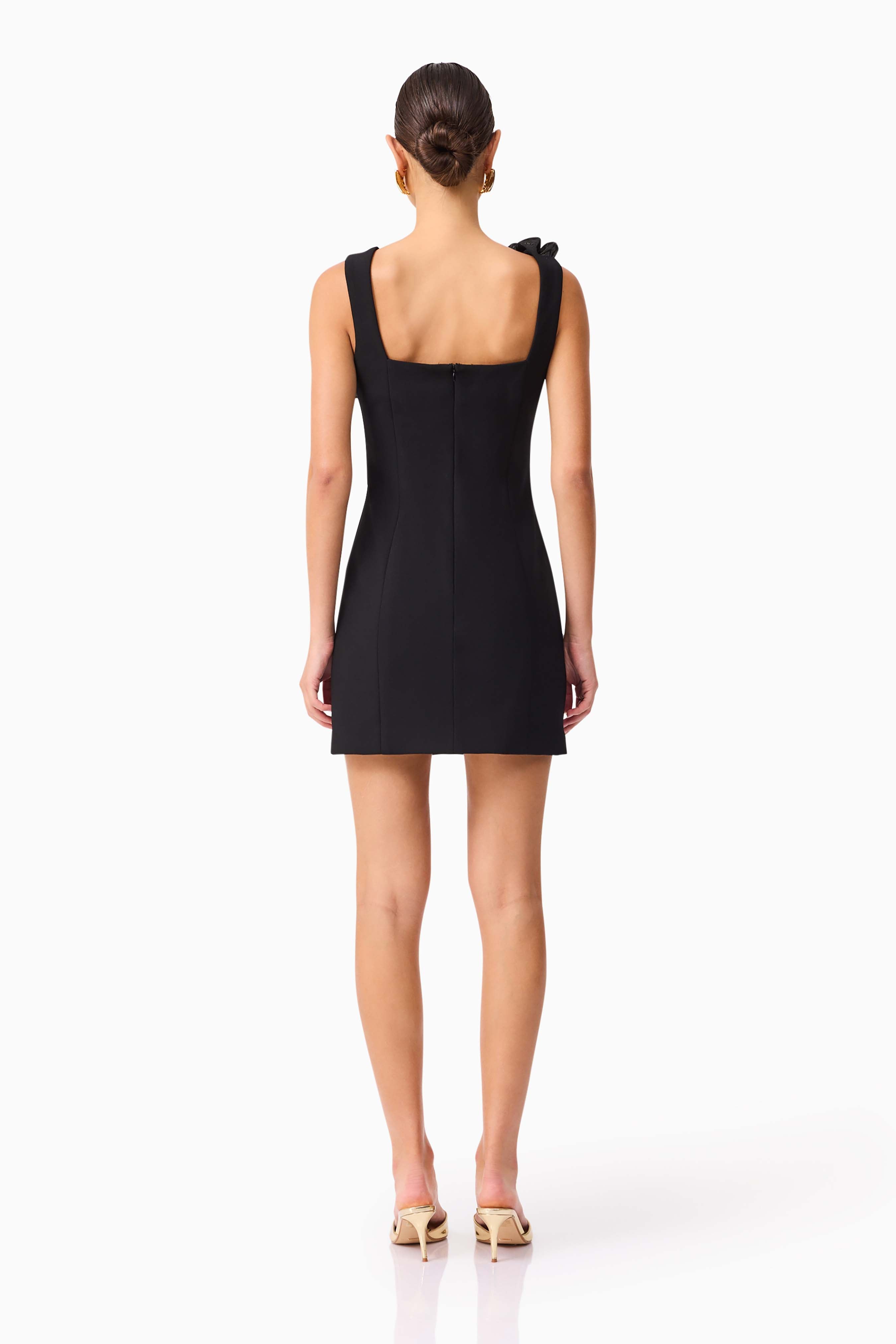 Chantelle Floral Mini Dress in Black