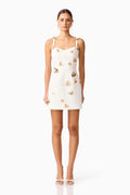Mira Sweetheart Mini Dress in White