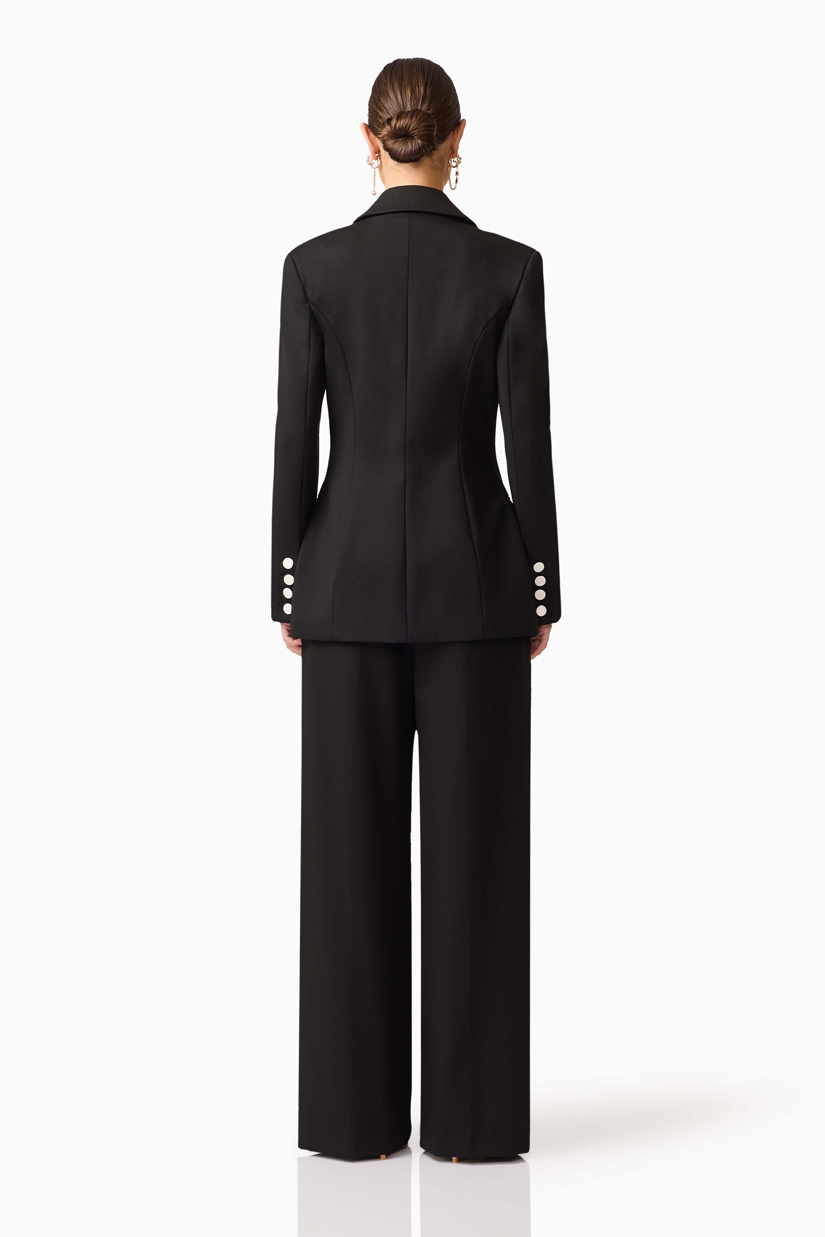 Leonie Wide Leg Pants In Black