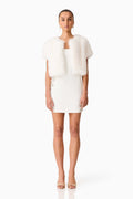 Lucyna Short Sleeve Bolero in White