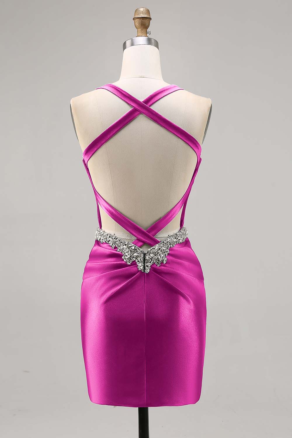 Beaded Corset Dark Green Homecoming Dress