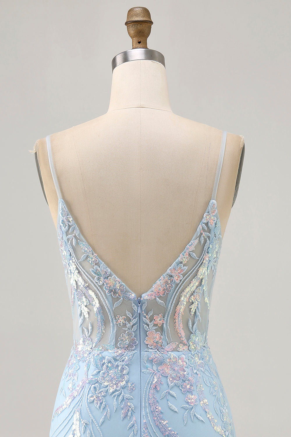 Lilac Corset Sequin Bodycon Homecoming Dress With Appliques