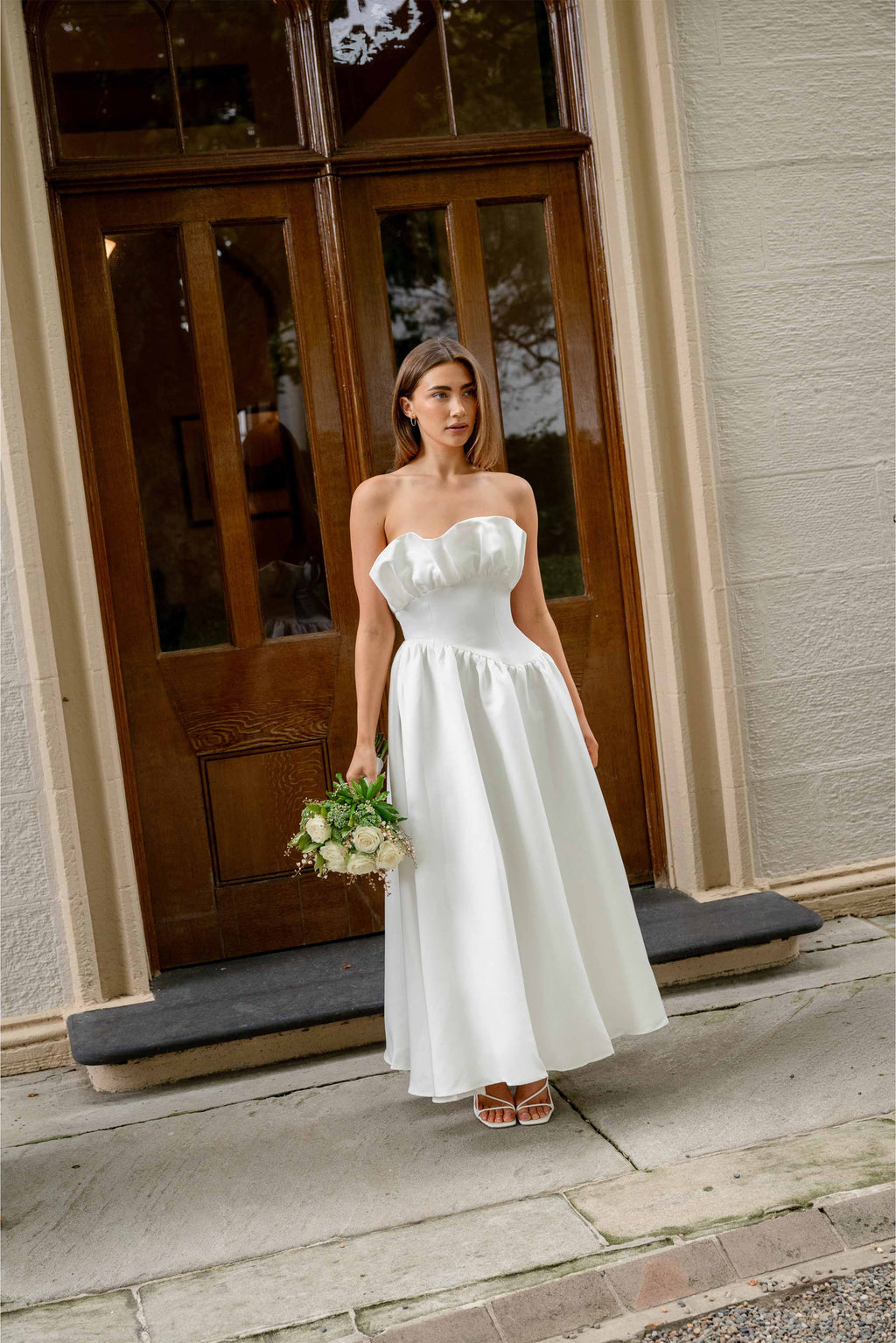 Laurel Sleeveless Maxi Dress in Pearl White