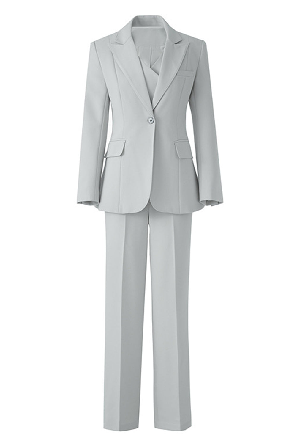 3 Piece Black Peak Lapel Women Business Casual Suits