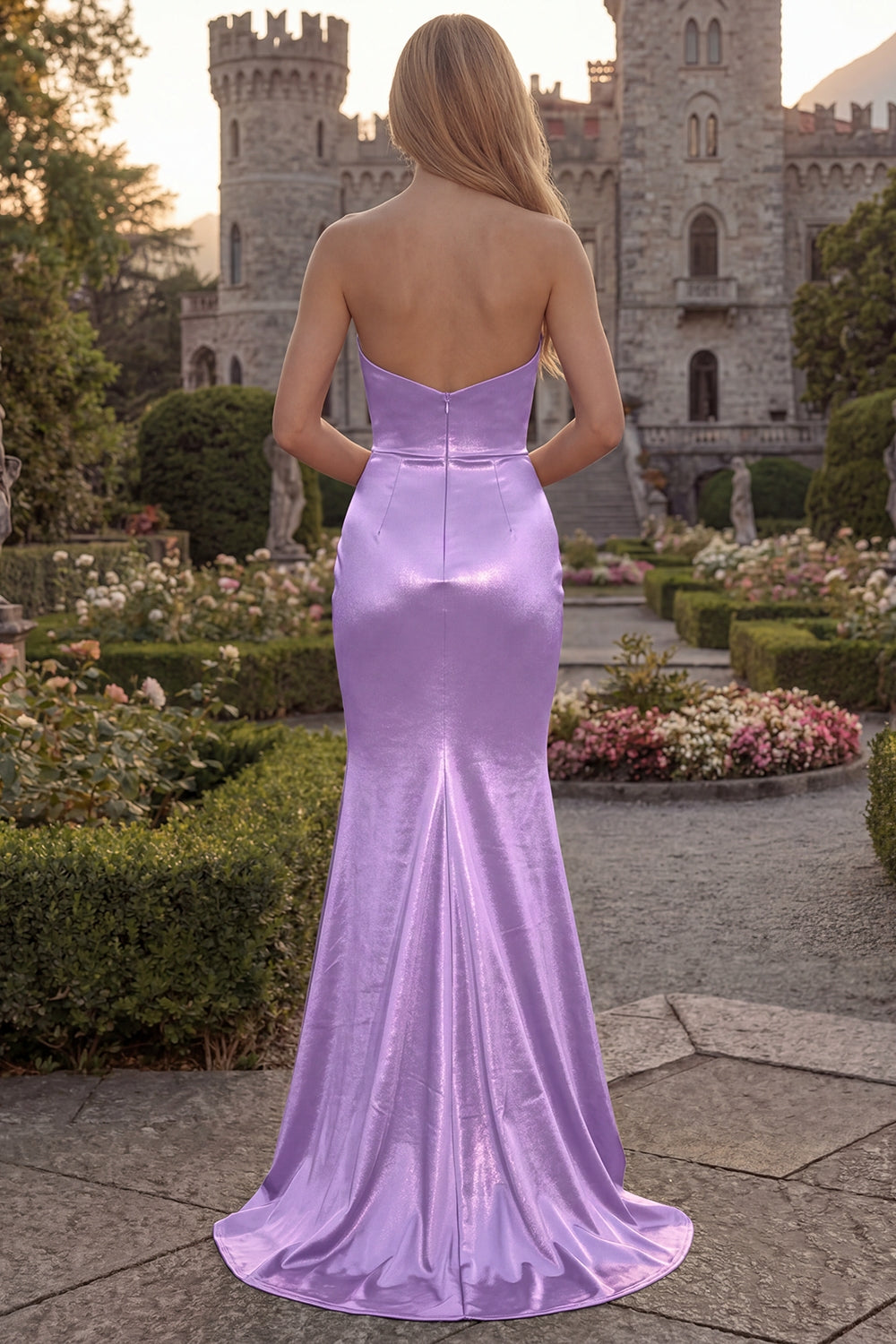 Green Mermaid Strapless Ruched Prom Dress