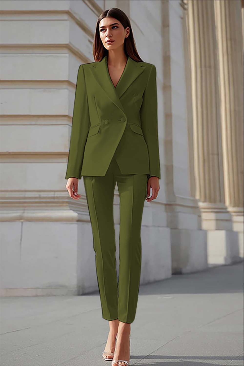 Slim Fit 2-Piece Ivory Business Suit