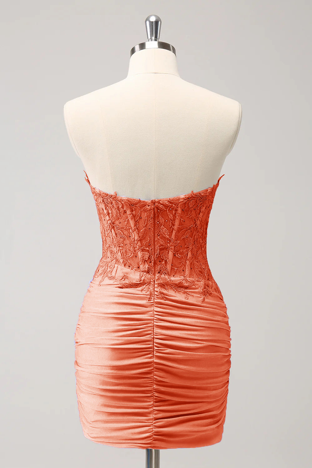 Fuchsia Sweetheart Corset Tight Homecoming Dress with Beading