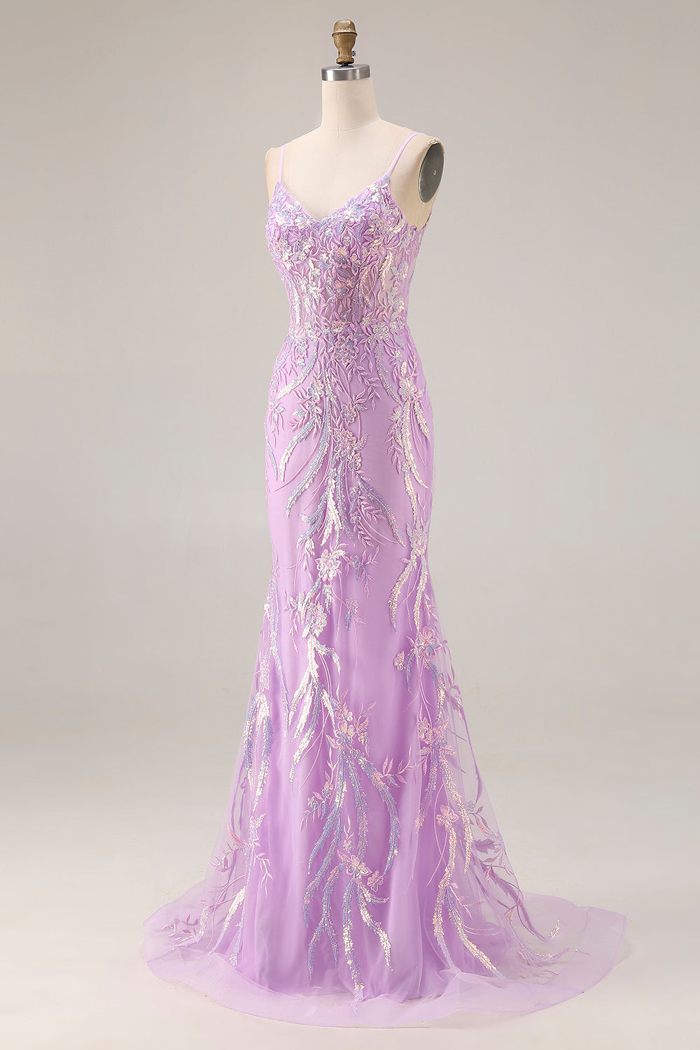 Sparkly Mint Green Mermaid Maxi Prom Dress with Appliques