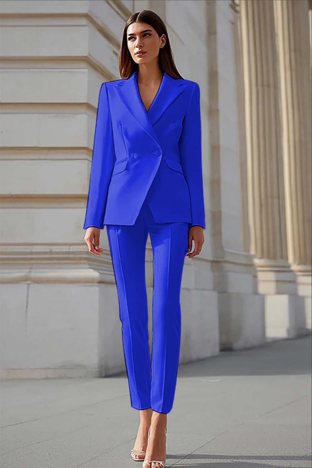 Slim Fit 2-Piece Ivory Business Suit