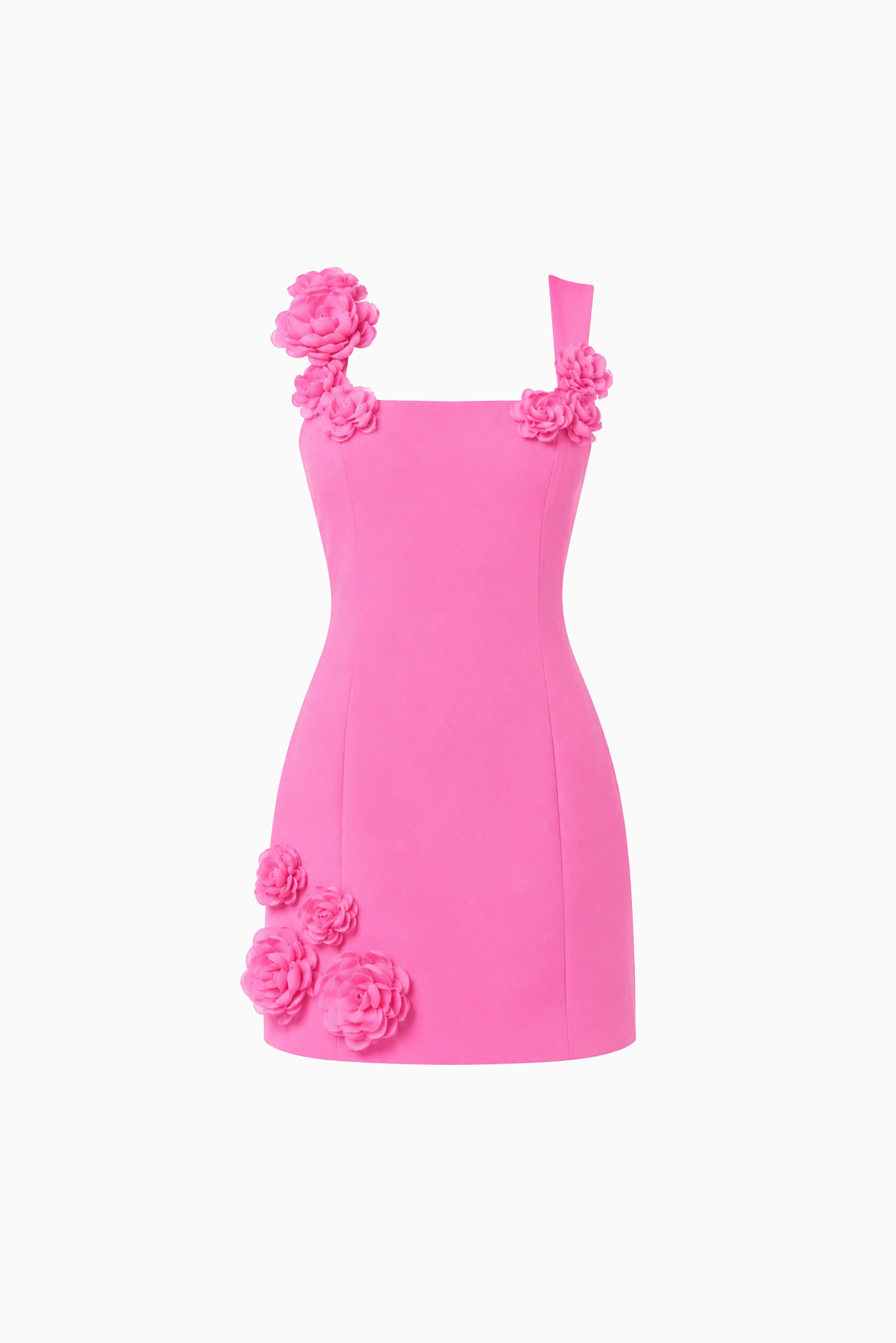 Trompe 3D Floral Mini Dress Pink